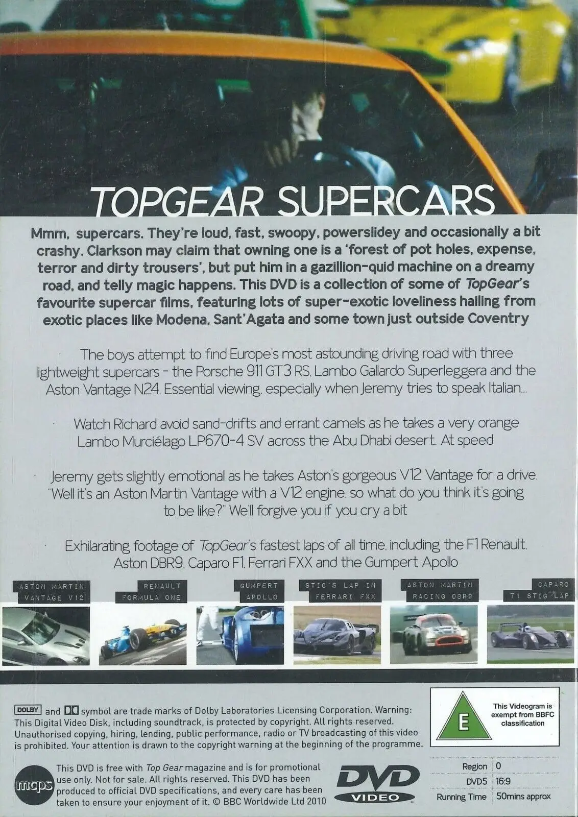 Top Gear: Supercars! (2010) DVD, Ferrari, Lambo, Aston Martin [Region 0] - image 2 | Free standard UK delivery included | Discount Quality Products
