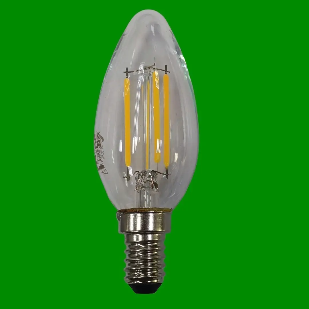 4x 4W (=40W) Bell Pro LED Filament Candle Light Bulb SES E14 Small Screw 2700K - image 2 | Free standard UK delivery included | Discount Quality Products