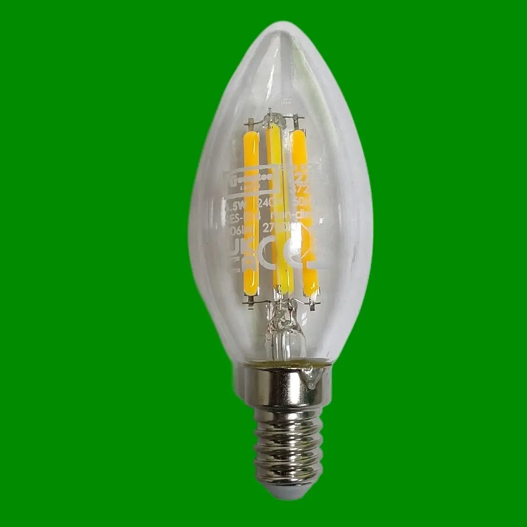 4x 6.5W (=60W) Crompton LED Filament Clear Candle Light Bulb, 2700K SES E14 Lamp - image 2 | Free standard UK delivery included | Discount Quality Products