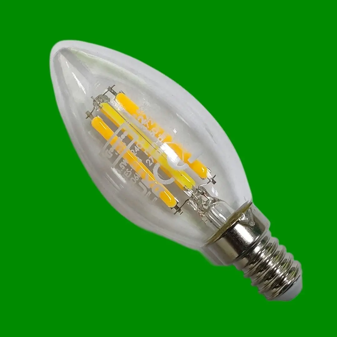 4x 6.5W (=60W) Crompton LED Filament Clear Candle Light Bulb, 2700K SES E14 Lamp - image 3 | Free standard UK delivery included | Discount Quality Products
