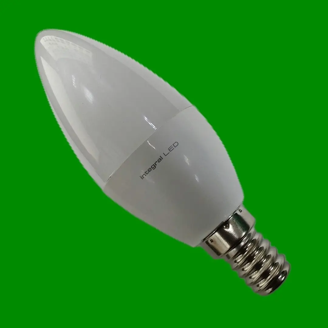 2x 6.2W (=40W) Integral Dimmable LED Candle Light Bulb 2700K SES E14 Small Screw - image 2 | Free standard UK delivery included | Discount Quality Products