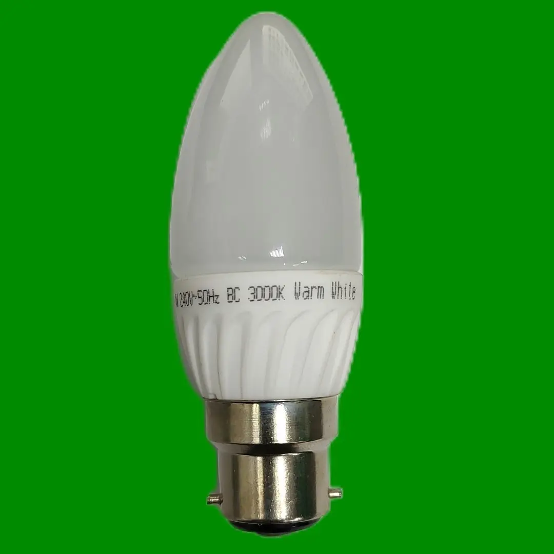 4W Crompton Dimmable LED Candle Light Bulb Bayonet BC B22 Warm White 3000K Lamp - image 2 | Free standard UK delivery included | Discount Quality Products