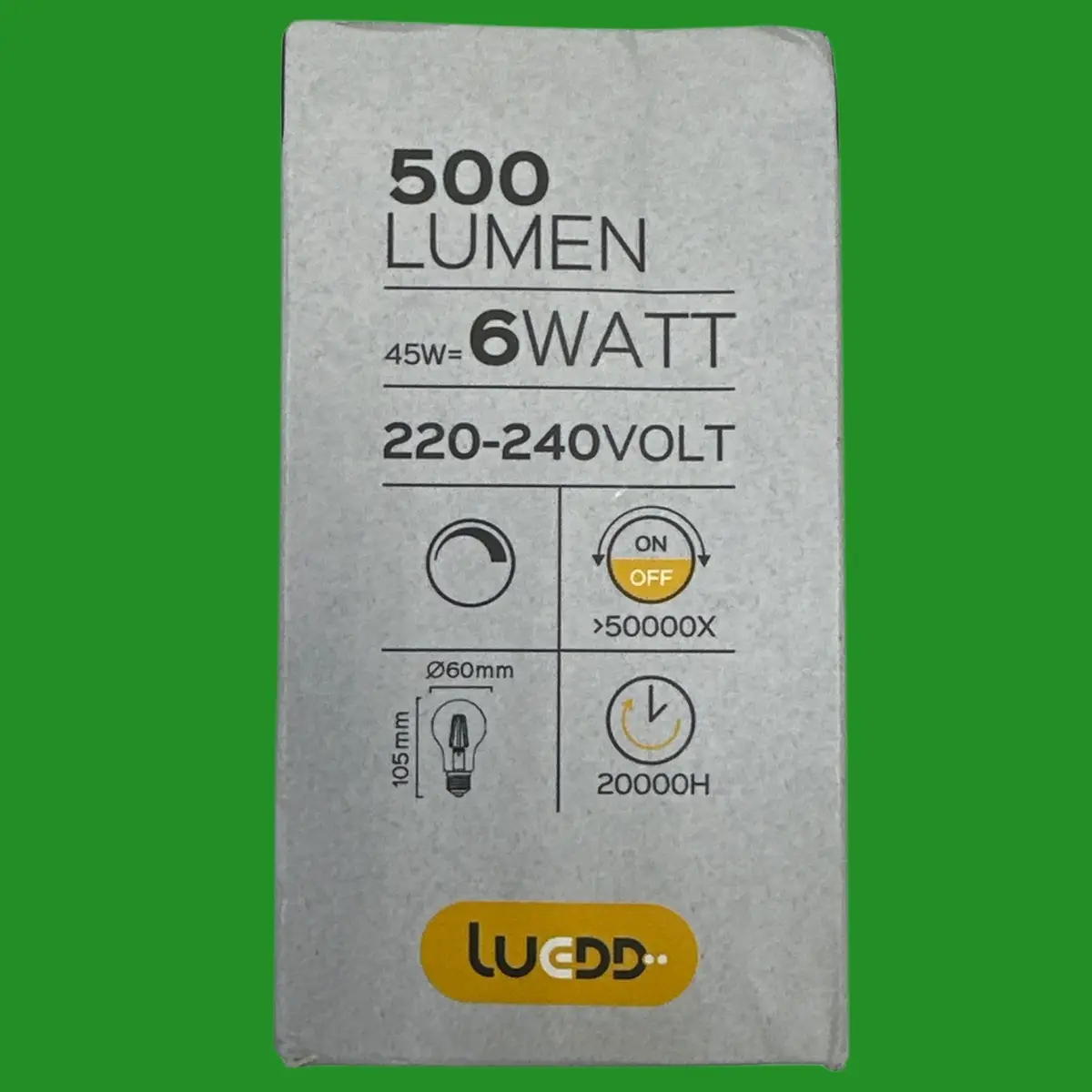 2x 6W =45W Luedd Dimmable Clear Filament LED GLS Light Bulbs ES E27 2700K Lamp - image 3 | Free standard UK delivery included | Discount Quality Products