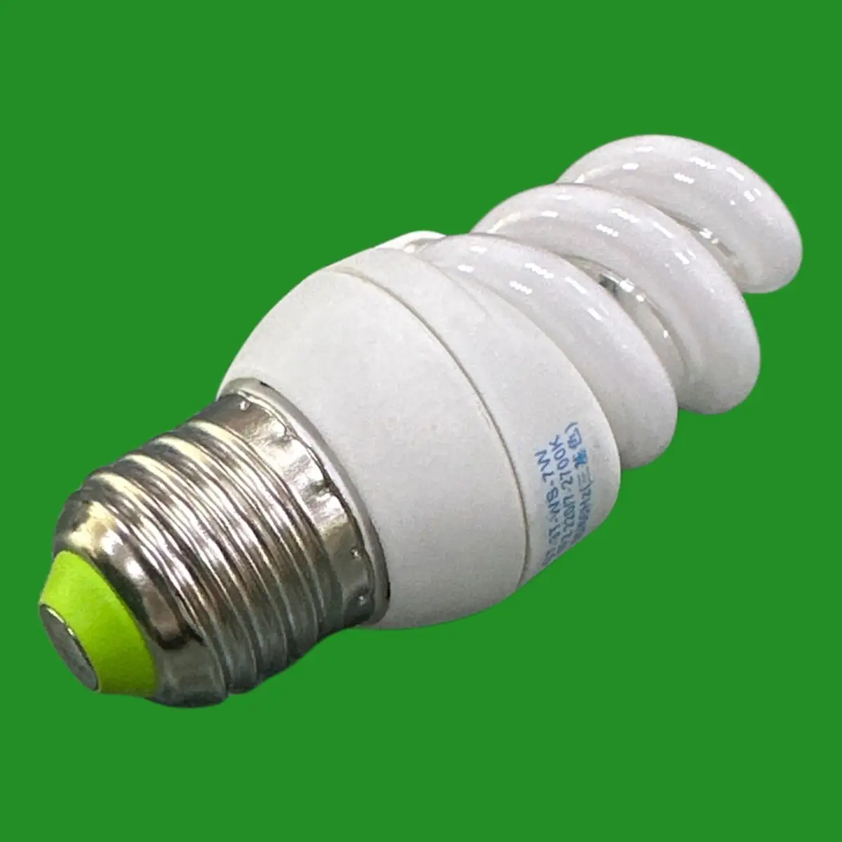 1x 7W (=35W) Mini Spiral Light Bulb CFL Low Energy ES E27 Edison Screw 2700K - image 2 | Free standard UK delivery included | Discount Quality Products
