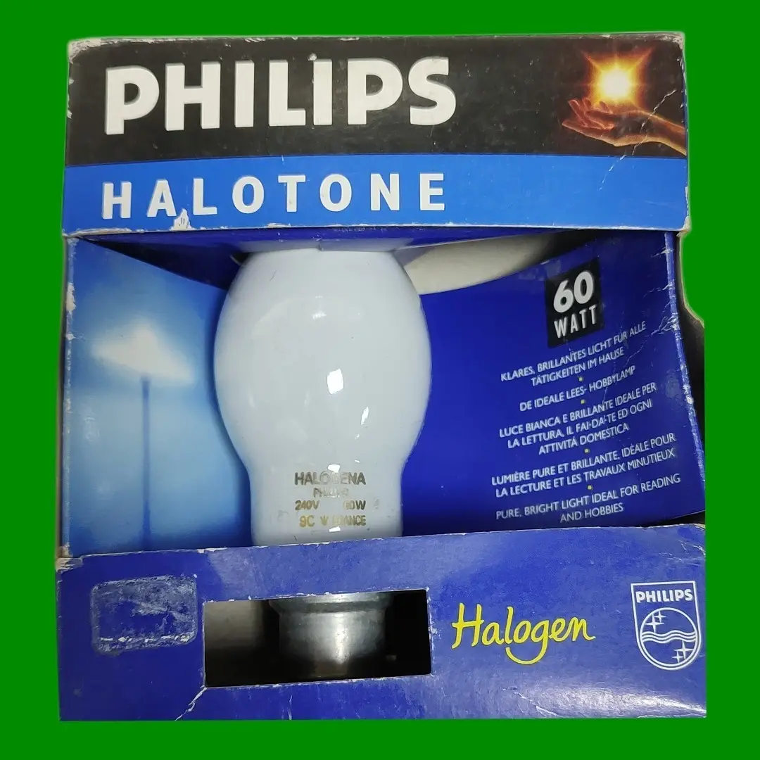 60W Philips Dimmable Opal Halogen Trend BTT 46mm BC B22 Bayonet Light Bulb Lamp