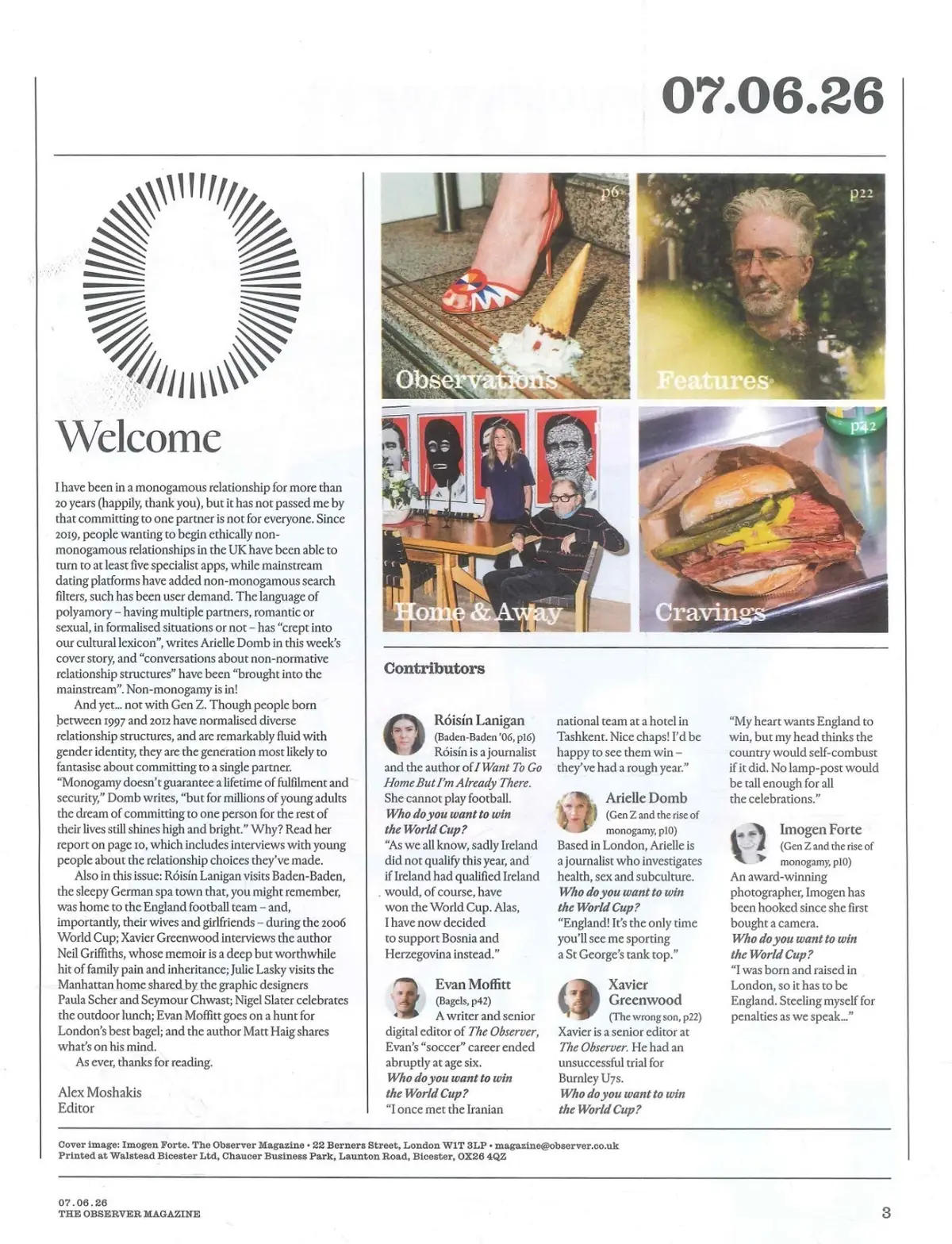 Observer Magazine: Chiwetal Ejiofor, Neil Griffiths, Nigel Slater, 7.6.26 - image 3 | Free standard UK delivery included | Discount Quality Products
