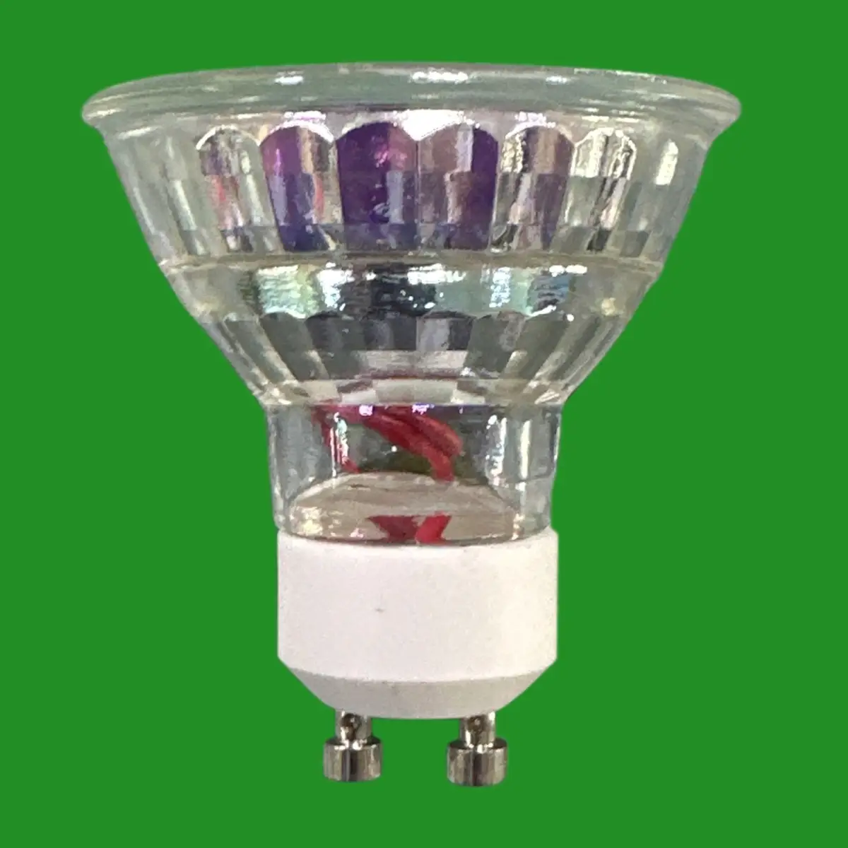 2x 1W Lumineux 15 LED White Coloured GU10 Reflector Spot Light Bulbs Downlights - image 2 | Free standard UK delivery included | Discount Quality Products