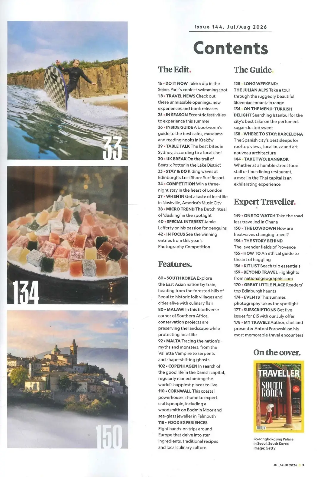 National Geographic Traveller Magazine: South Korea, Istanbul, July/Aug 2026 - image 3 | Free standard UK delivery included | Discount Quality Products