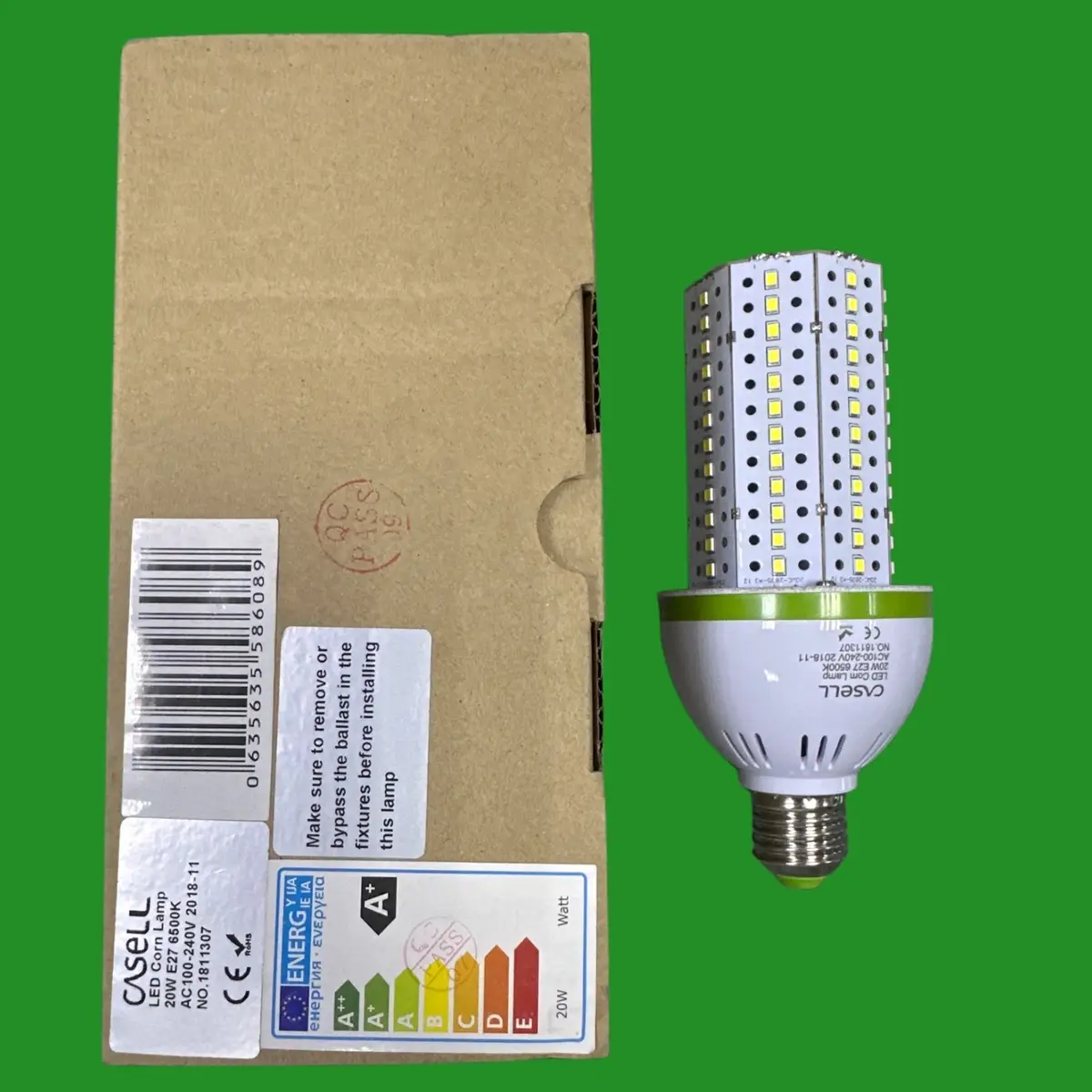 1x 20W Casell LED Corn Light Bulb Lamp, ES E27 Edison Screw 6500K Daylight White - image 3 | Free standard UK delivery included | Discount Quality Products