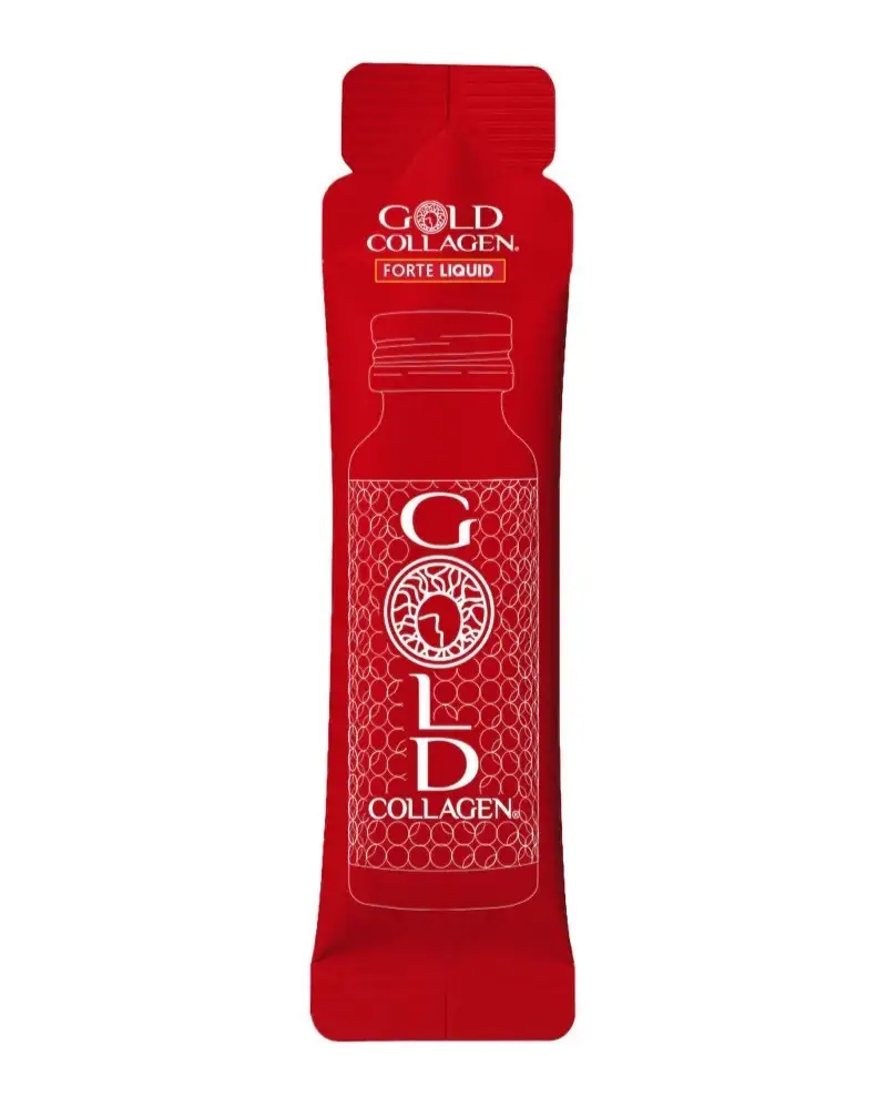 1x 25ml Gold Collagen Forte Liquid Supplement Sachet, Improve Skin, Hair &amp; Nails