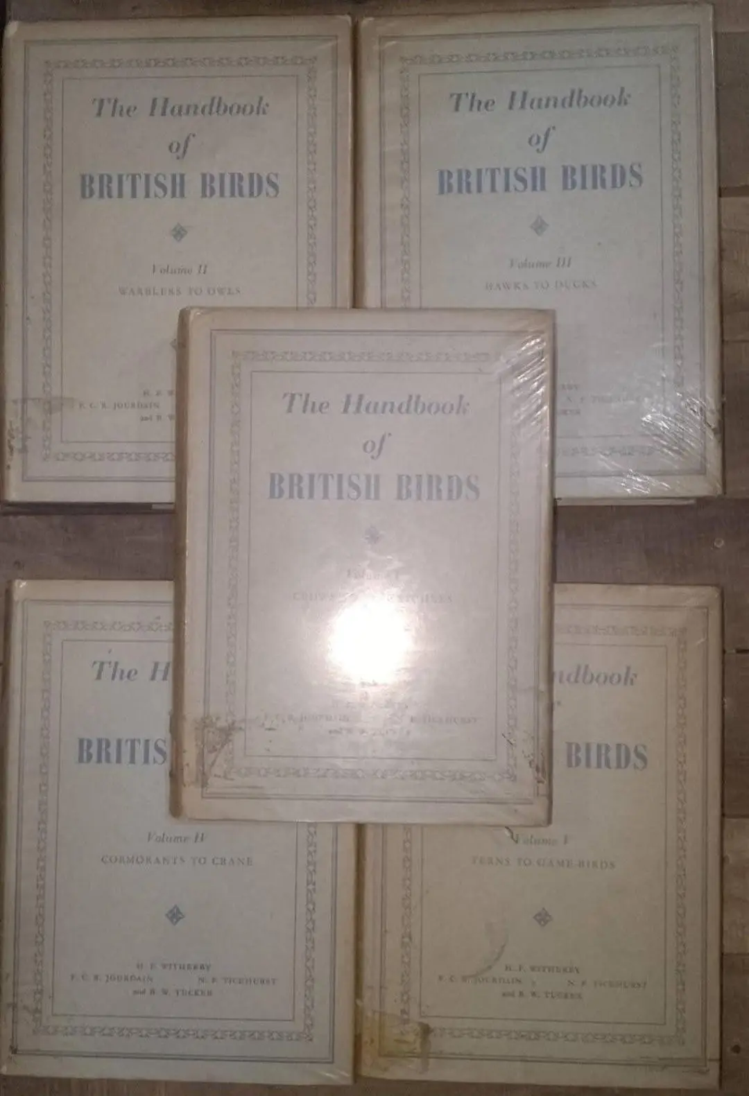 The Handbook of British Birds Vol. 1 to 5, Ornithology, Vintage Antique Books