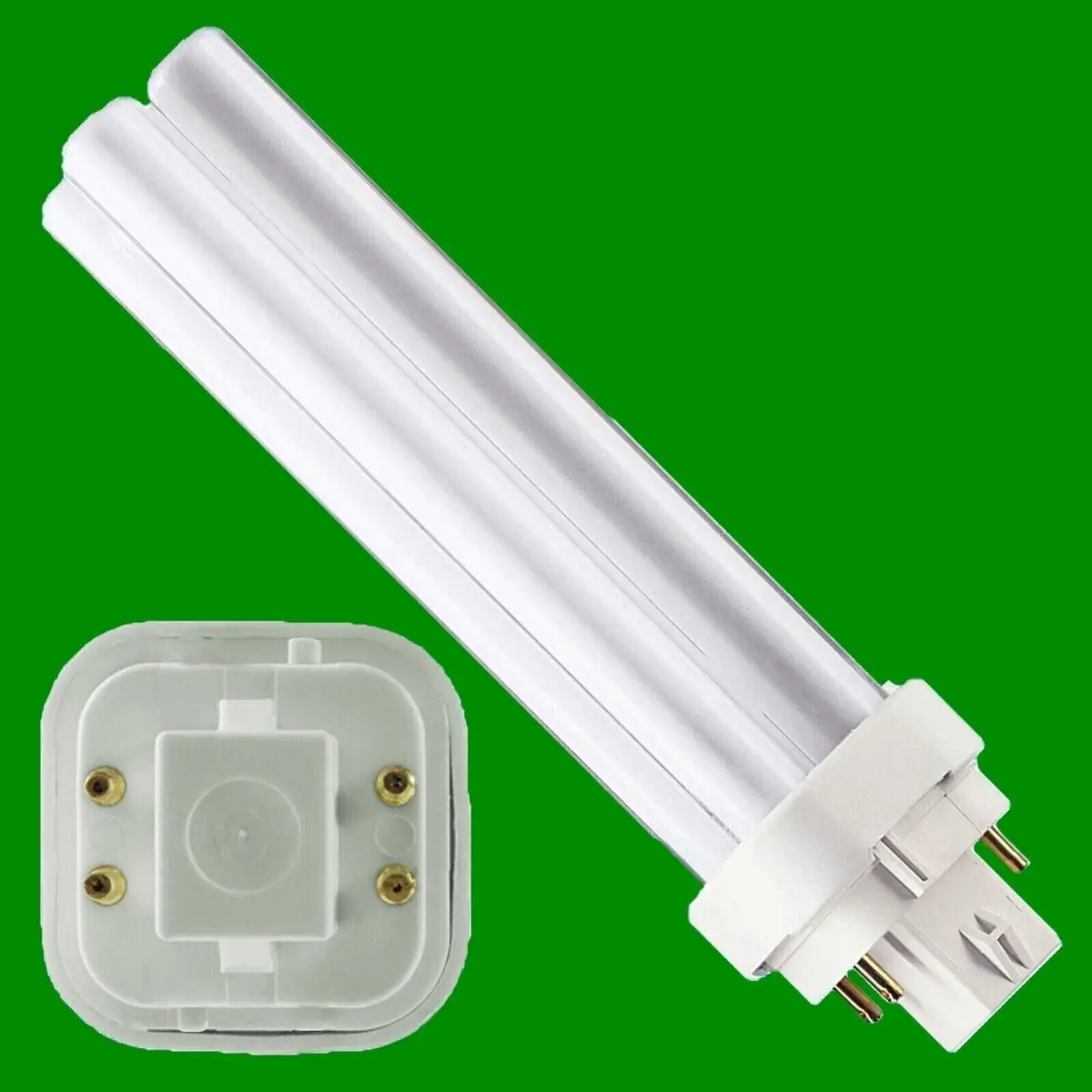 2x 26W Crompton G24q-3, 4 pin, 3500K Low Energy CFL Light Bulb PL PLC White Lamp - image 2 | Free standard UK delivery included | Discount Quality Products