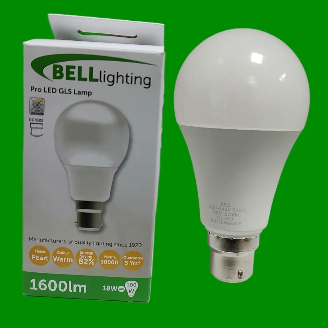 1x 18W (=100W) BELL Pro GLS LED Light Bulb BC B22 2700K Warm White Lamp