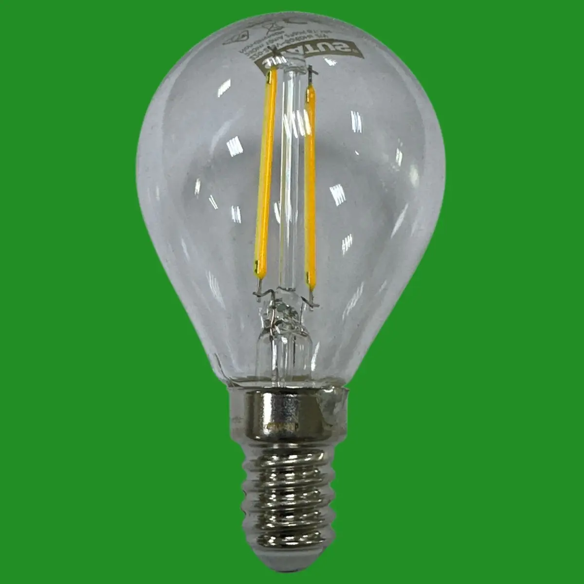 1x 2W (=25W) Status LED Filament Round Golf G45 Light Bulb SES E14 Small Screw - image 2 | Free standard UK delivery included | Discount Quality Products