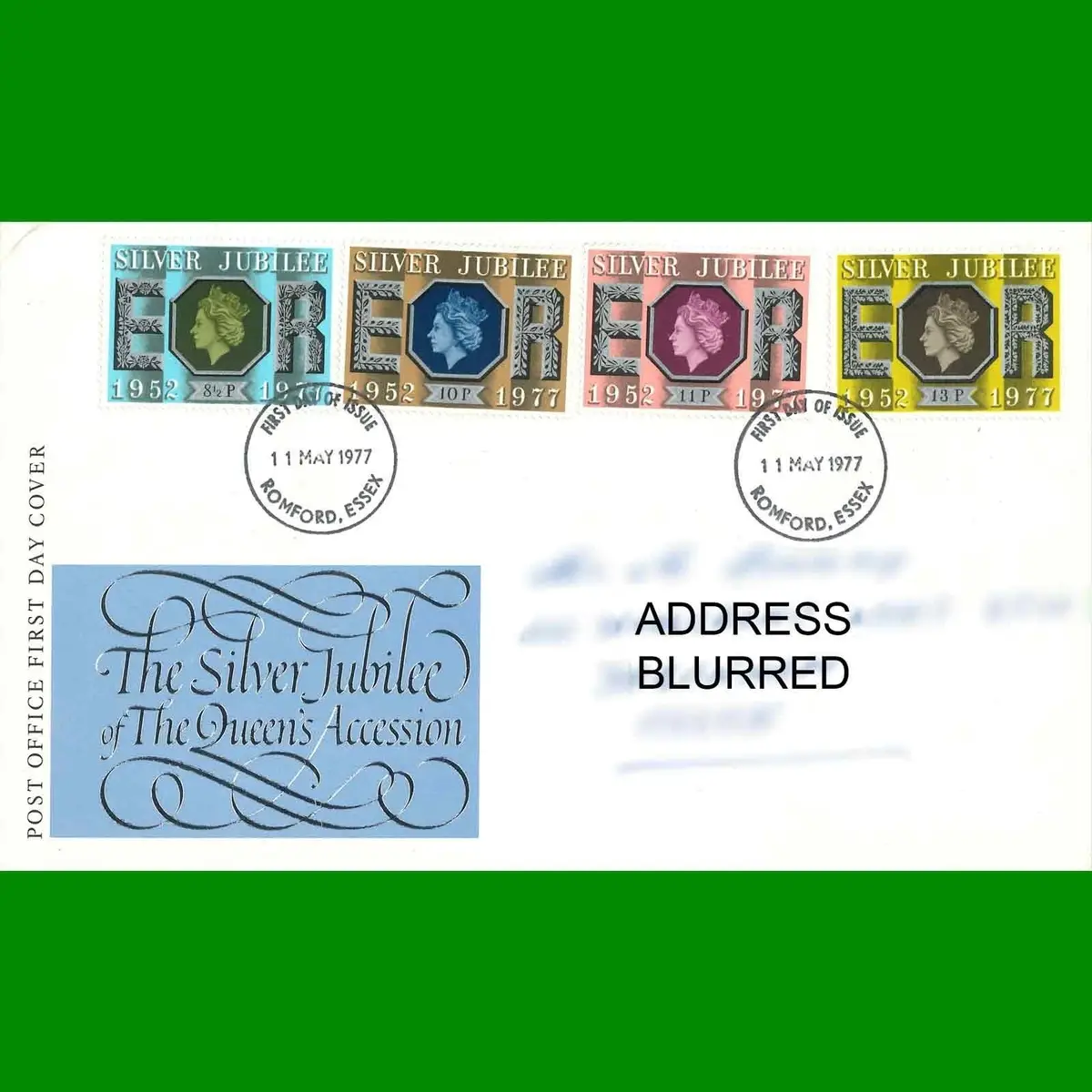FDC Queen Elizabeth II Silver Jubilee, Post Office First Day Cover, 11.5.1977
