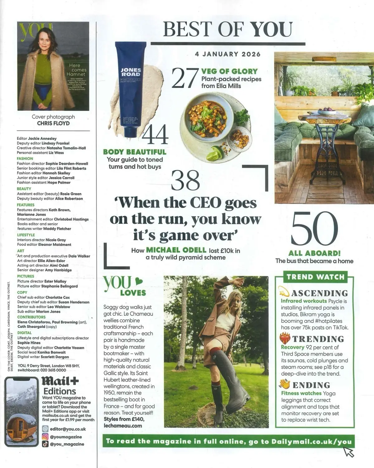You Magazine: Emily Watson, Tom Parker Bowles, Ella Mills, Fashion, 4.1.26 - image 3 | Free standard UK delivery included | Discount Quality Products