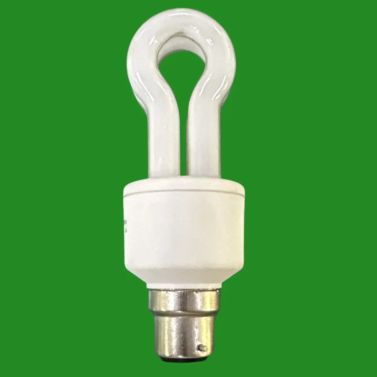 2x 9W (=40W) CFL Looped Stick Light Bulbs Low Energy Power Saving 2700K BC B22