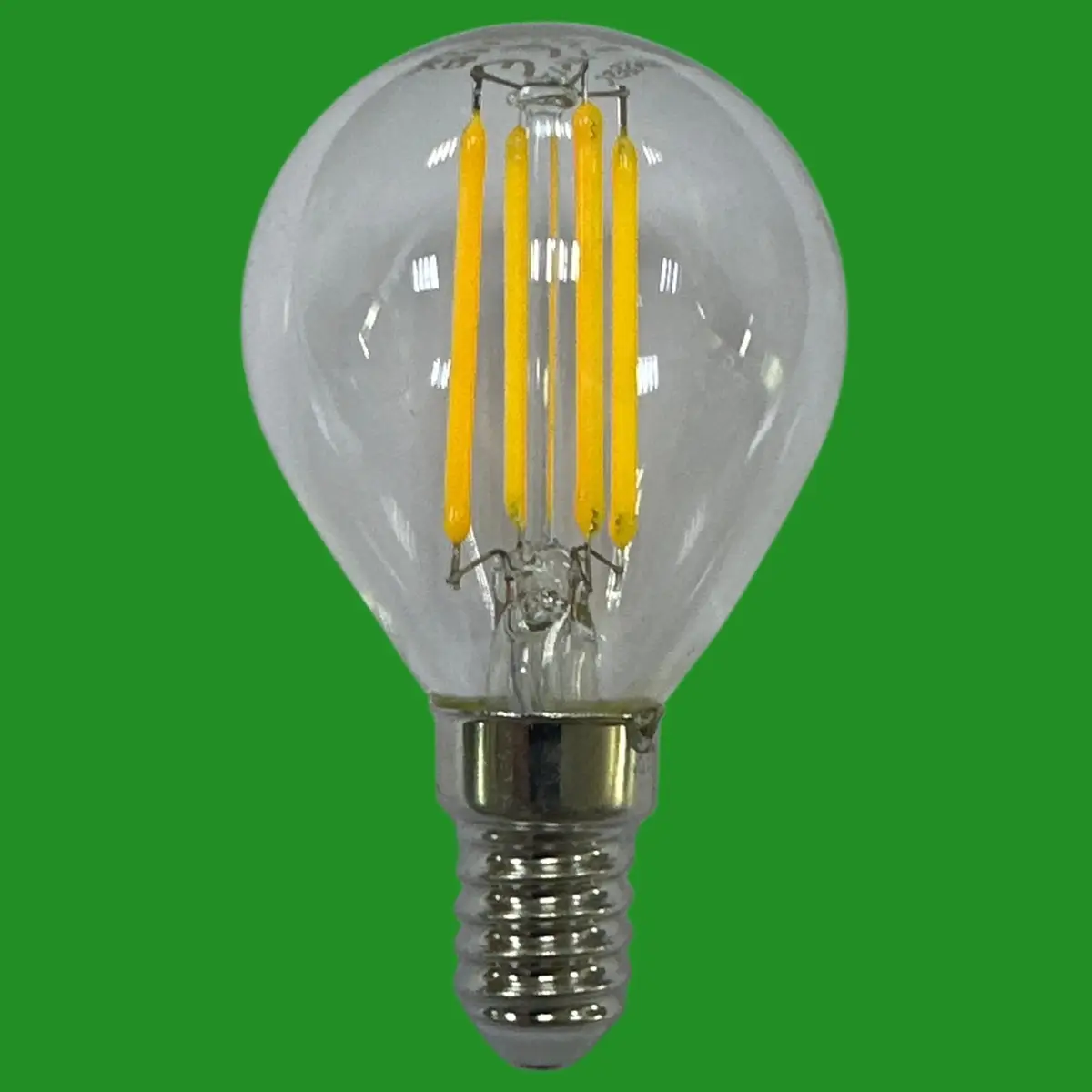 2x 4W Knightsbrige Dimmable Clear LED Filament Golf Round Light Bulb SES E14 - image 3 | Free standard UK delivery included | Discount Quality Products