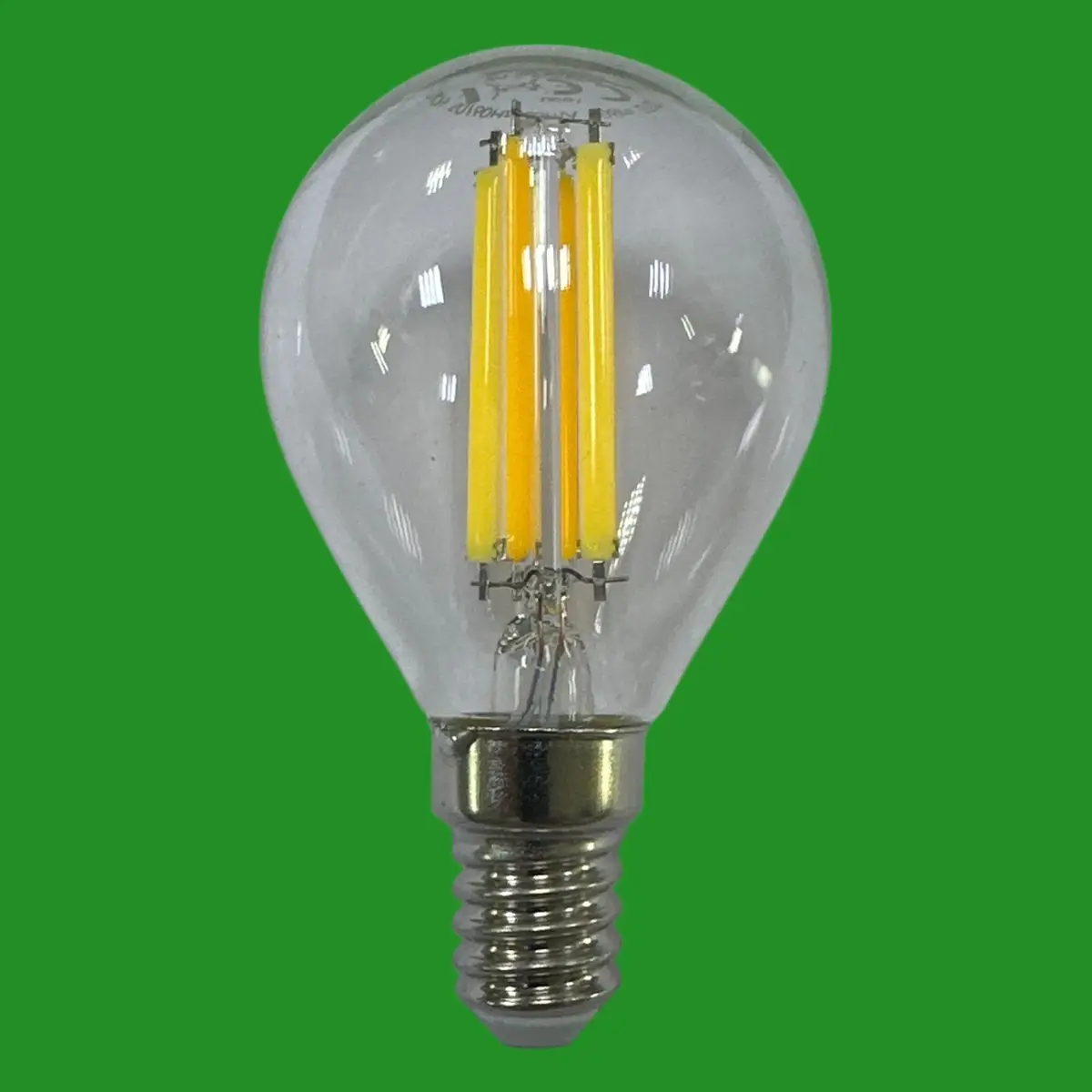 2x 5W (=40W) Crompton Dimmable Clear LED Filament Golf Round Light Bulb SES E14 - image 2 | Free standard UK delivery included | Discount Quality Products