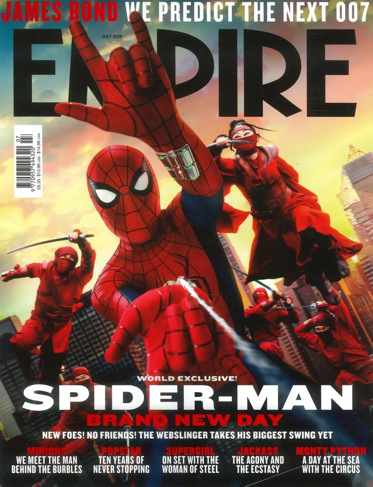 Empire Magazine: Spider-Man Brand New Day, James Bond 007, Supergirl, July 2026