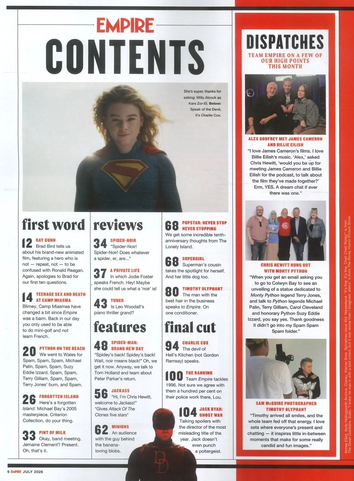 Empire Magazine: Spider-Man Brand New Day, James Bond 007, Supergirl, July 2026 - image 3 | Free standard UK delivery included | Discount Quality Products