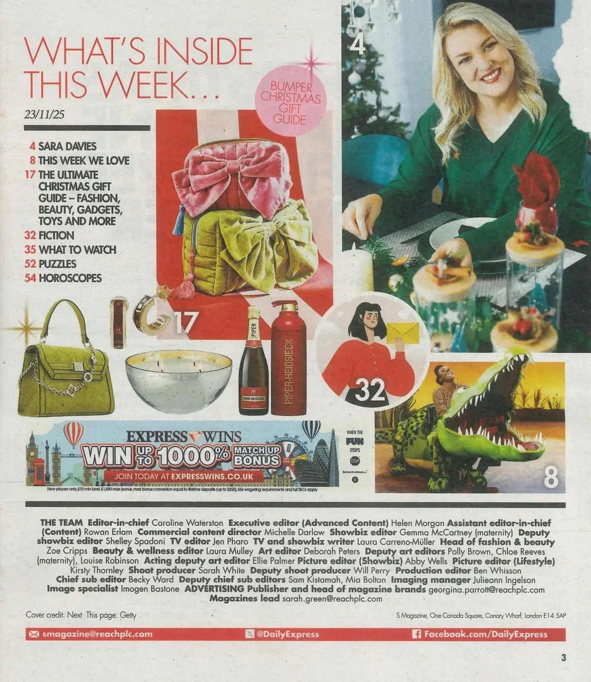 Sunday Express Magazine: Christmas Gift Guide, Sara Davies, Fashion, 23.11.25 - image 3 | Free standard UK delivery included | Discount Quality Products