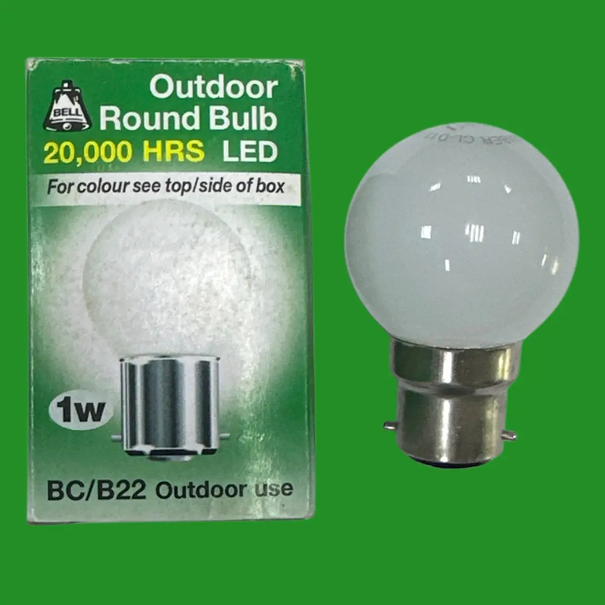 1x 1W Bell Amber Coloured LED Round Golf Ball Light Bulb G45 Bayonet BC B22 Lamp - image 2 | Free standard UK delivery included | Discount Quality Products