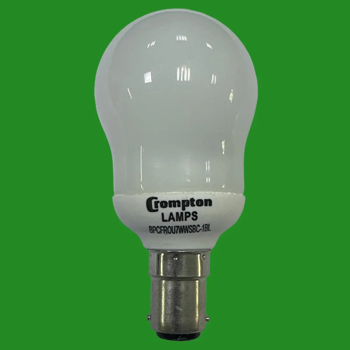 2x 7W (=30W) Crompton Round Golf CFL Light Bulb Low Energy SBC B15 Small Bayonet - image 2 | Free standard UK delivery included | Discount Quality Products