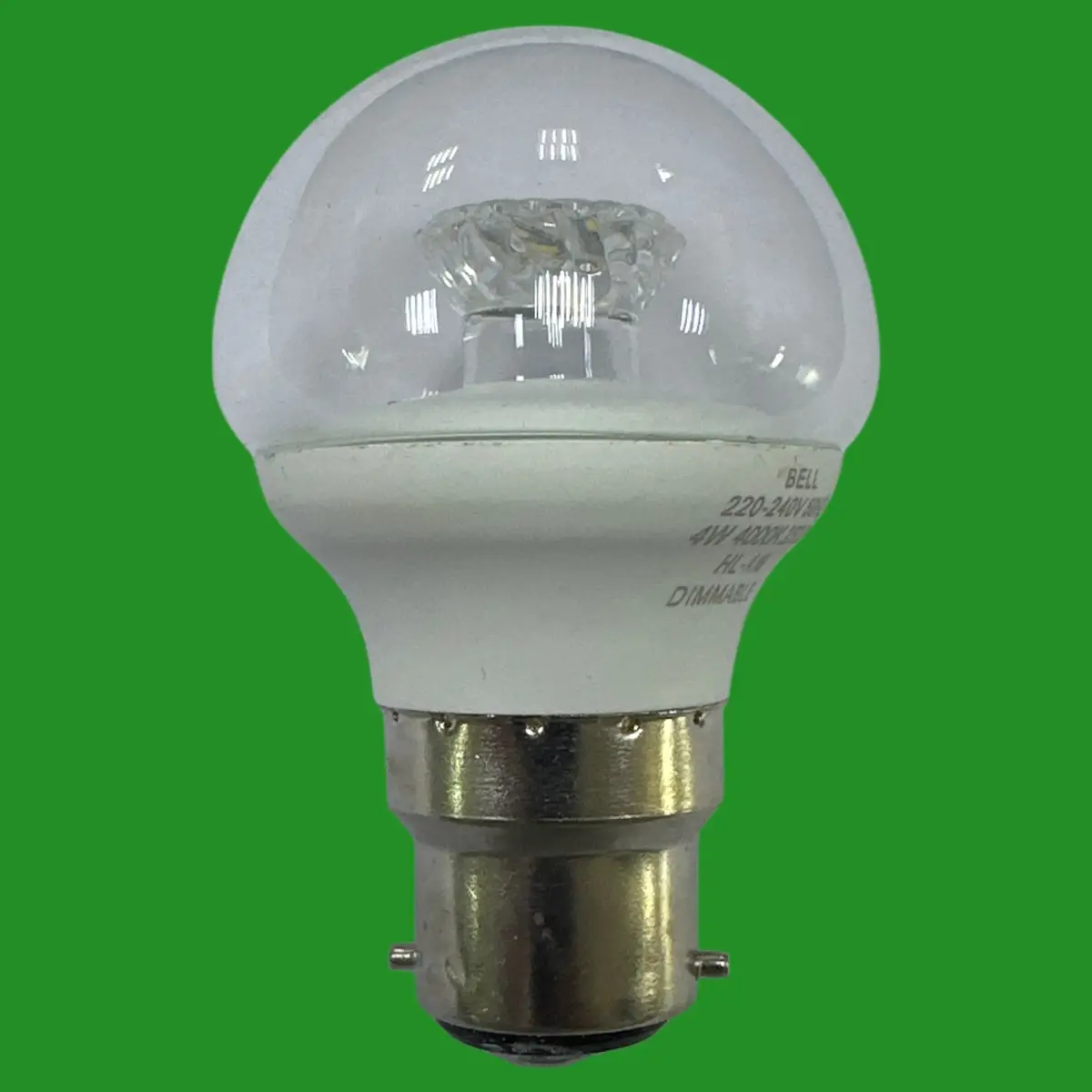 1x 4W (=25W) BELL Pro LED Dimmable Round Light Bulb BC B22 4000K Cool White Lamp - image 2 | Free standard UK delivery included | Discount Quality Products