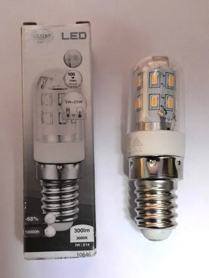 3W (=32W) LED E14 SES Corn Bulb 3000K Lamp, Fridge, Sewing, Night Light