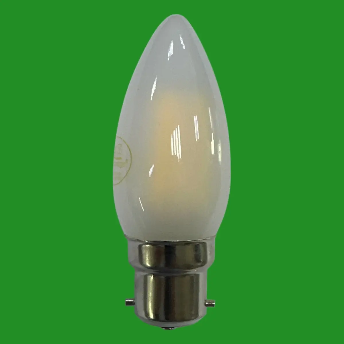 1x 2W (=25W) Knightsbridge Frosted LED Filament Candle Light Bulbs 3000K BC B22 - image 2 | Free standard UK delivery included | Discount Quality Products