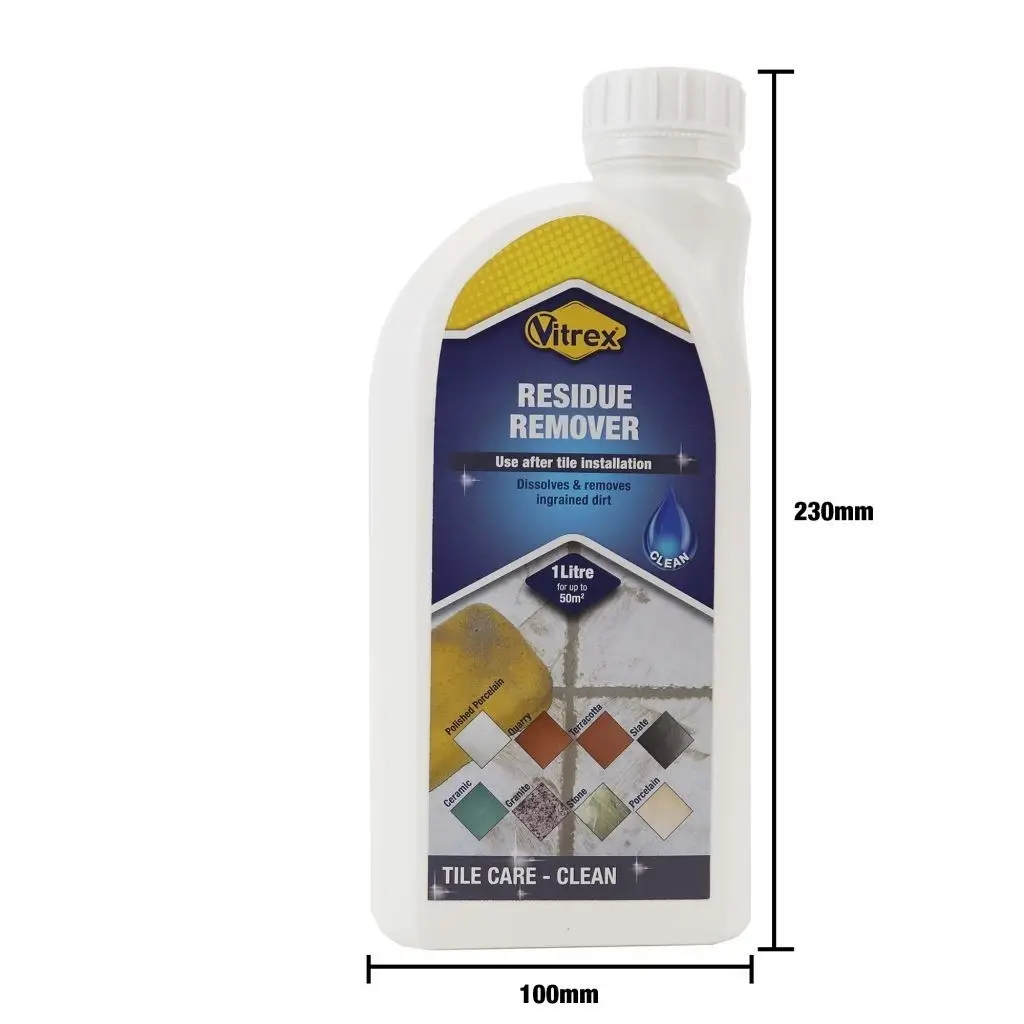 1L Vitrex Tile Residue Remover, Grout, Adhesive & Cement Film Cleaner for Tiles - image 5 | Free standard UK delivery included | Discount Quality Products