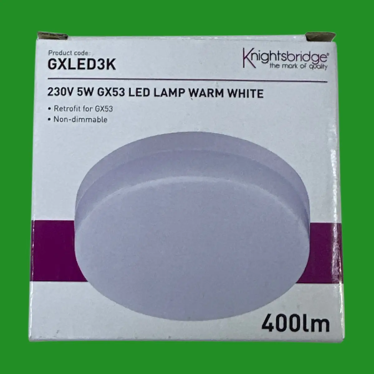 2x 5W (=40W) GX53 LED 3000K Warm White Kitchen Under Cabinet Light Bulbs Lamp - image 2 | Free standard UK delivery included | Discount Quality Products