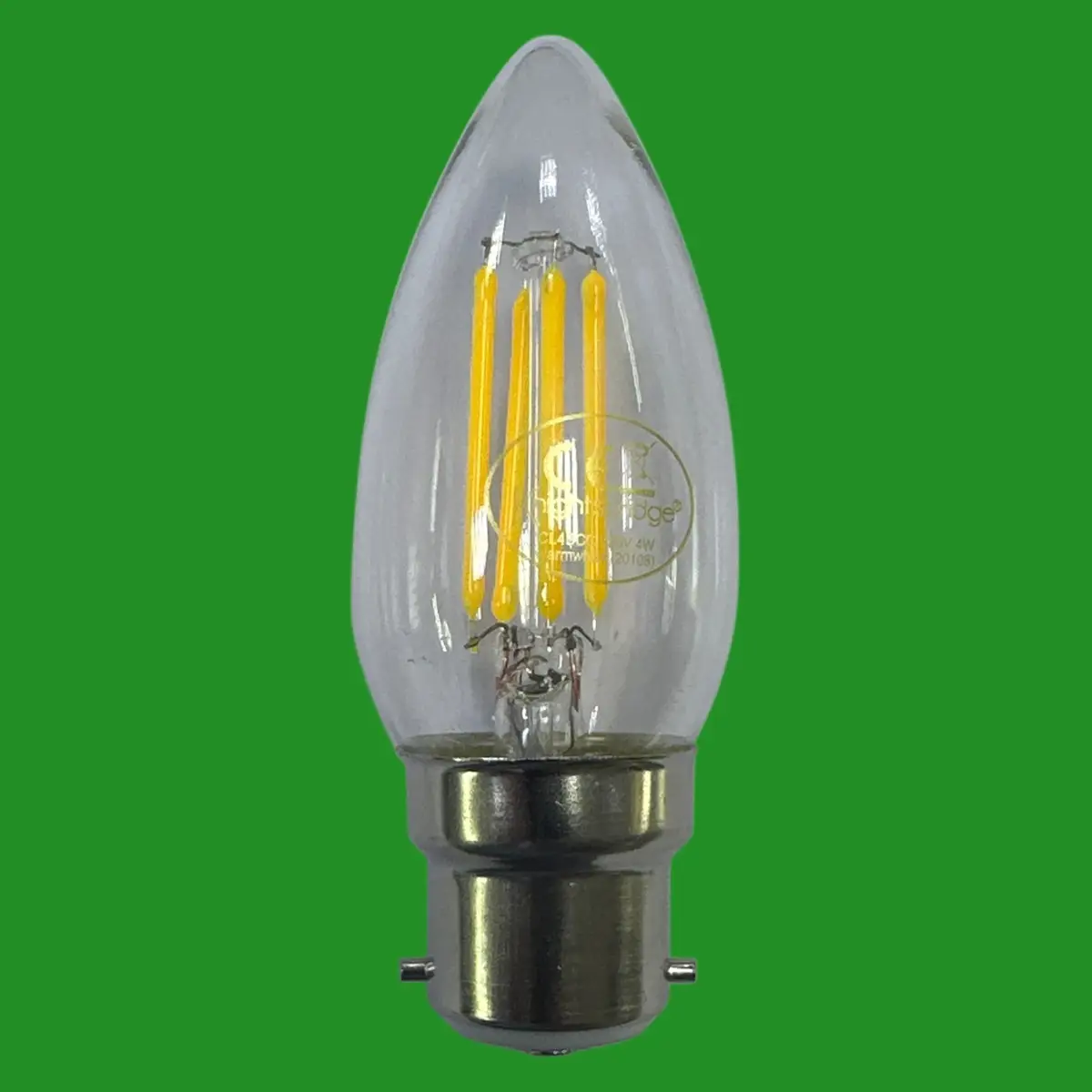 1x 4W (=40W) Knightsbridge Clear LED Filament Candle Light Bulb BC B22 3000K - image 2 | Free standard UK delivery included | Discount Quality Products