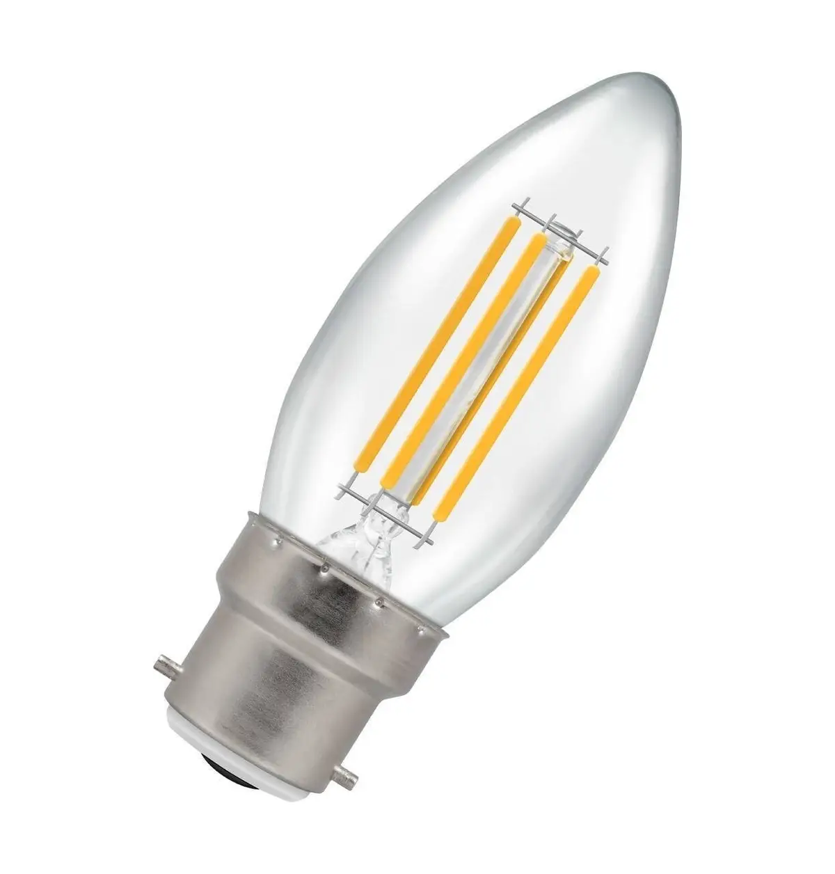 1x 4W (=40W) Knightsbridge Clear LED Filament Candle Light Bulb BC B22 3000K - image 4 | Free standard UK delivery included | Discount Quality Products