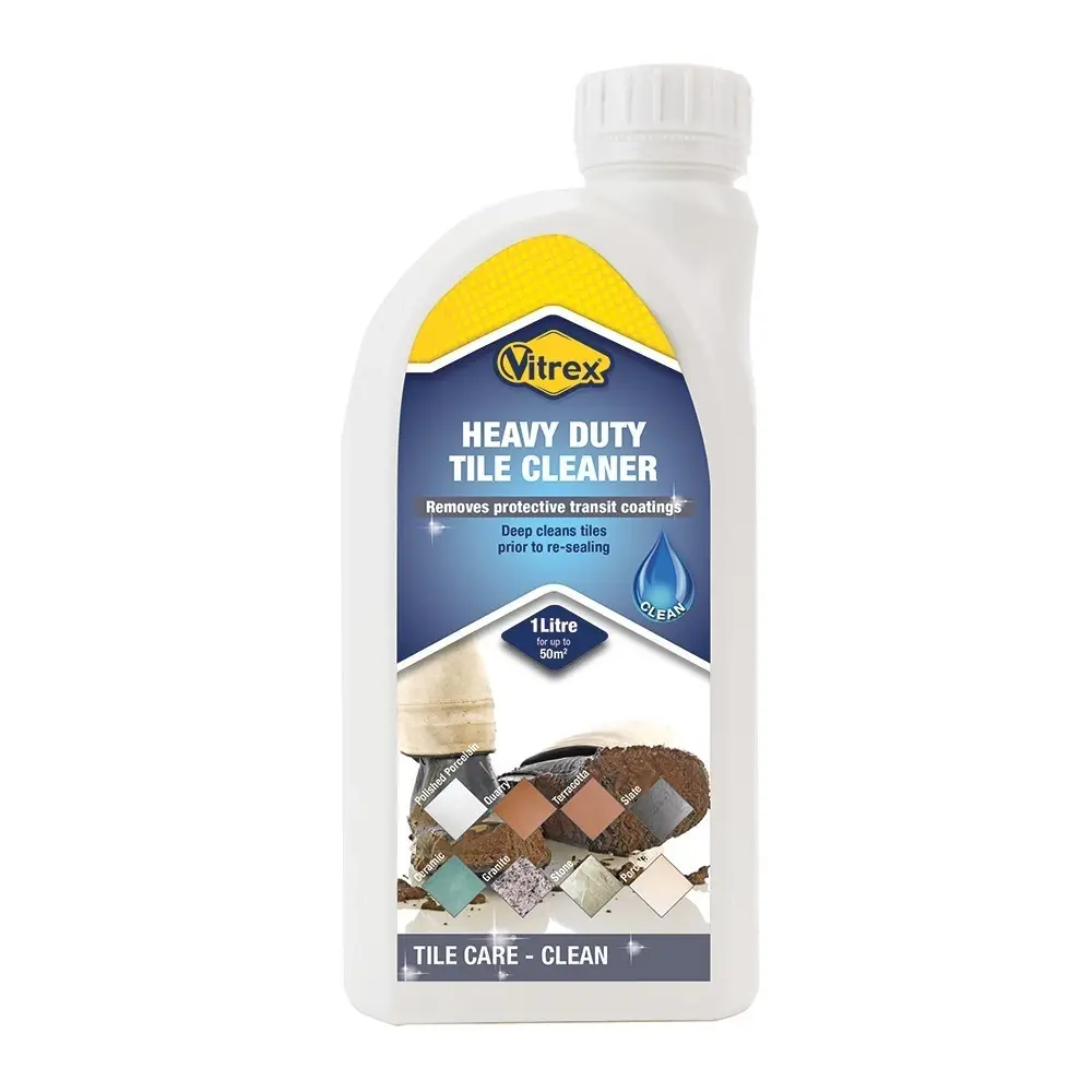 1x 1L Vitrex Heavy Duty Tile Cleaner, Deep Clean for Natural &amp; Porcelain Tiles