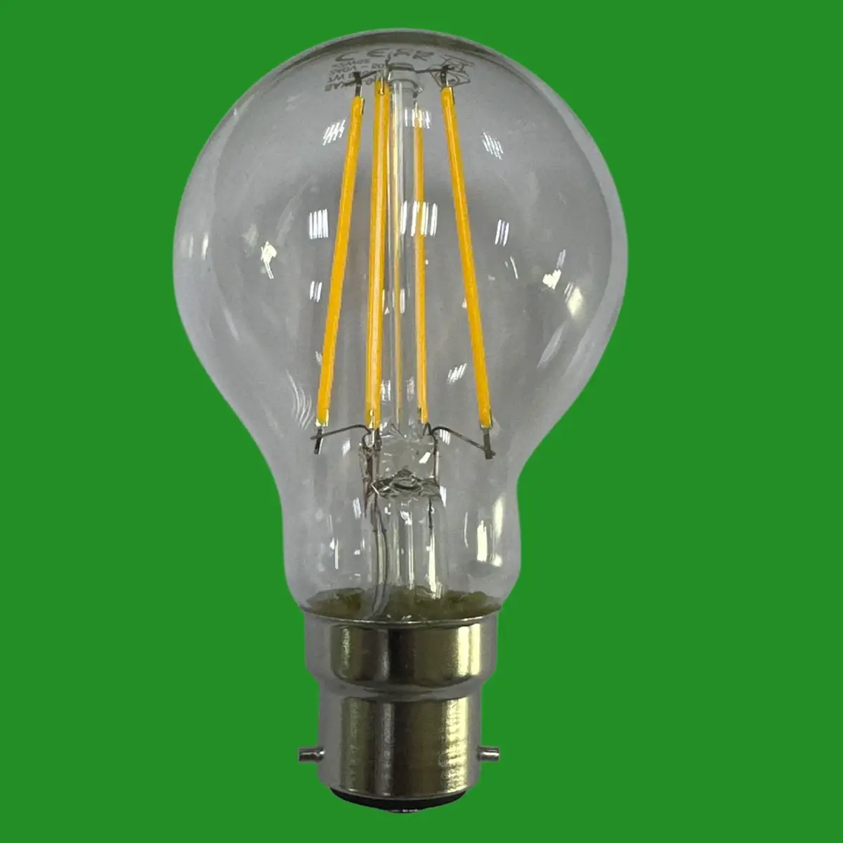1x 7W (=60W) Saxby Dimmable Clear Filament LED GLS Light Bulbs BC B22 2700K - image 2 | Free standard UK delivery included | Discount Quality Products