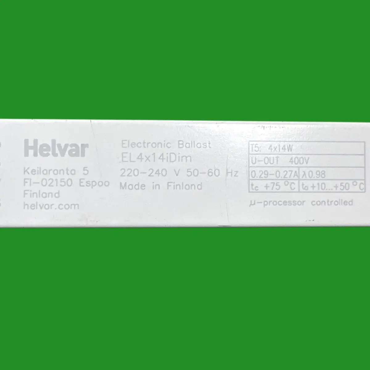 Helvar EL4x14iDim Dimmable Electronic Ballast 4x 14W T5 Fluorescent Tube Lights - image 2 | Free standard UK delivery included | Discount Quality Products