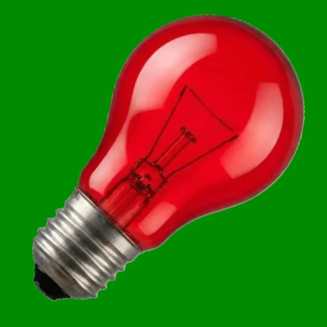 2x 60W Red Fireglow GLS Light Bulbs Flame Effect Electric Fires Edison Screw E27 - image 3 | Free standard UK delivery included | Discount Quality Products