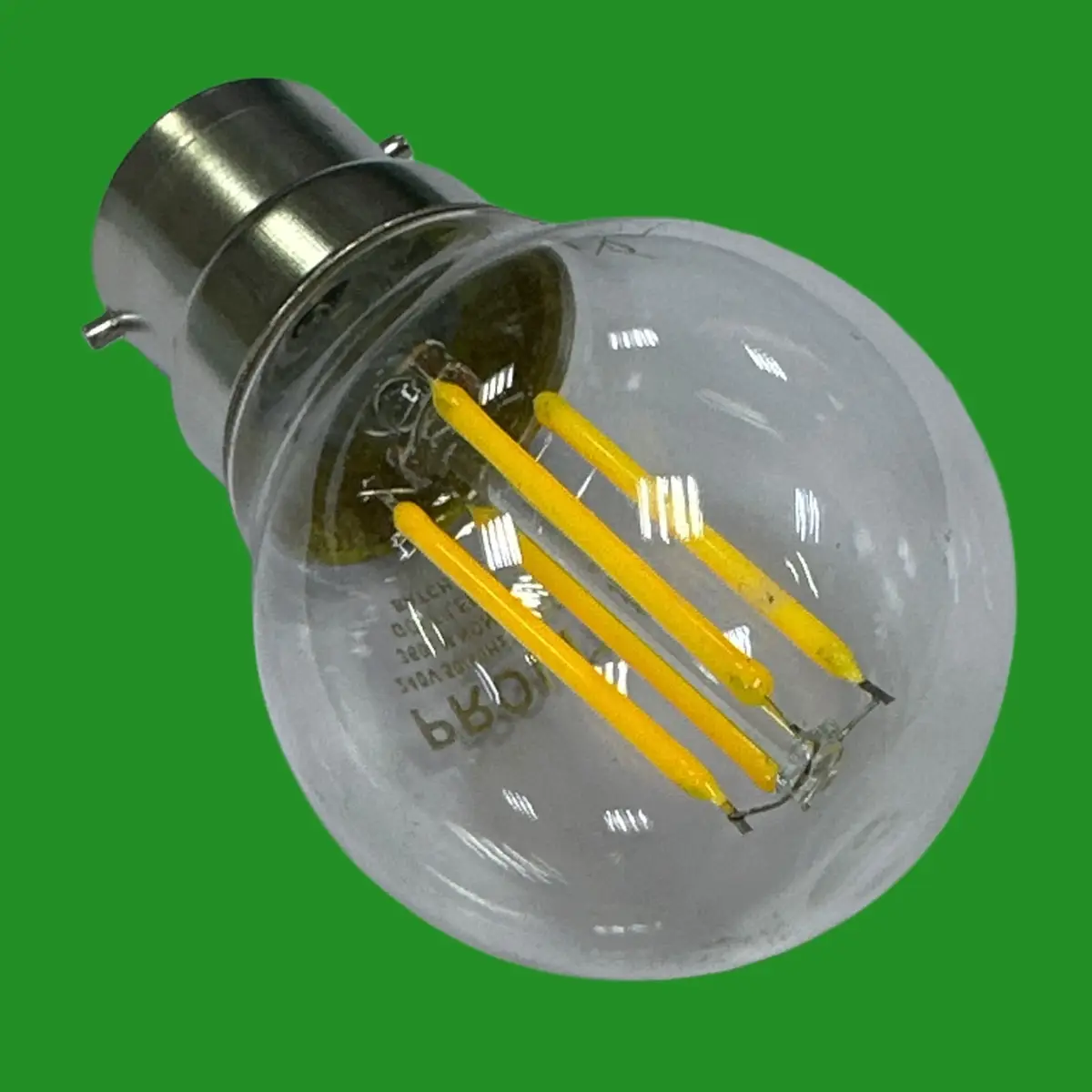 4x 3W Prolite Clear G45 Golf Round LED Filament Light Bulbs BC B22 Bayonet 2700K - image 3 | Free standard UK delivery included | Discount Quality Products