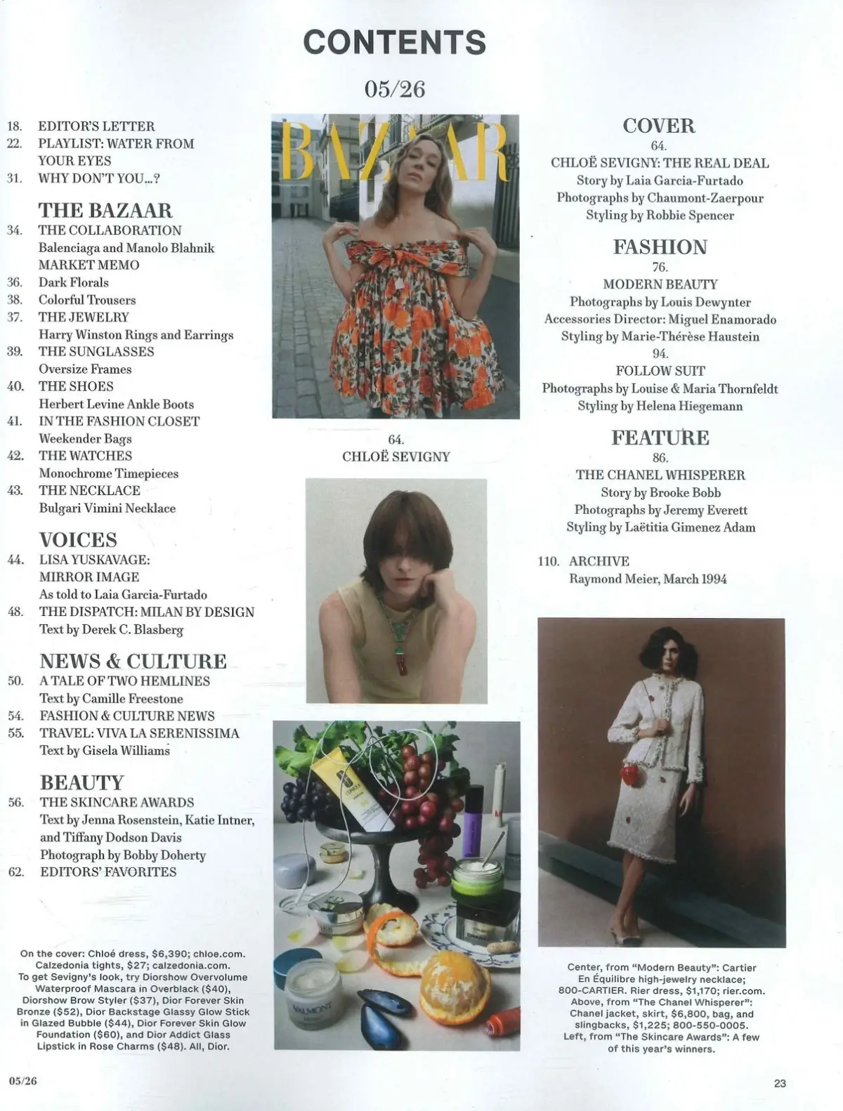 Harper's Bazaar USA Magazine: Chloe Sevigny, Matthieu Blazy, Fashion, May 2026 - image 3 | Free standard UK delivery included | Discount Quality Products
