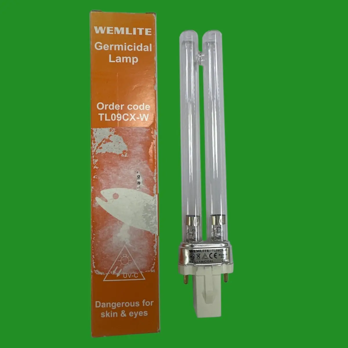 9W Wemlite G23 UVC PLS UV Bulb Pond Filter Aquatic Filter Water Clarifier Lamp