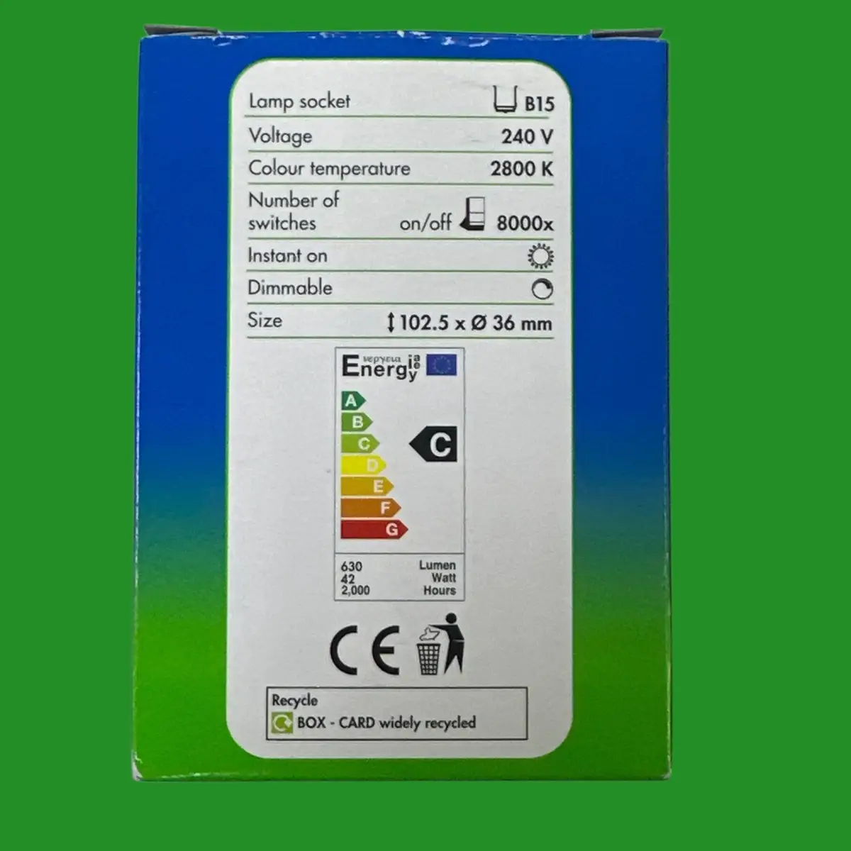 2x 42W =55W Homebase Dimmable Eco Halogen Clear Candle Light Bulbs SBC B15 Lamp - image 3 | Free standard UK delivery included | Discount Quality Products