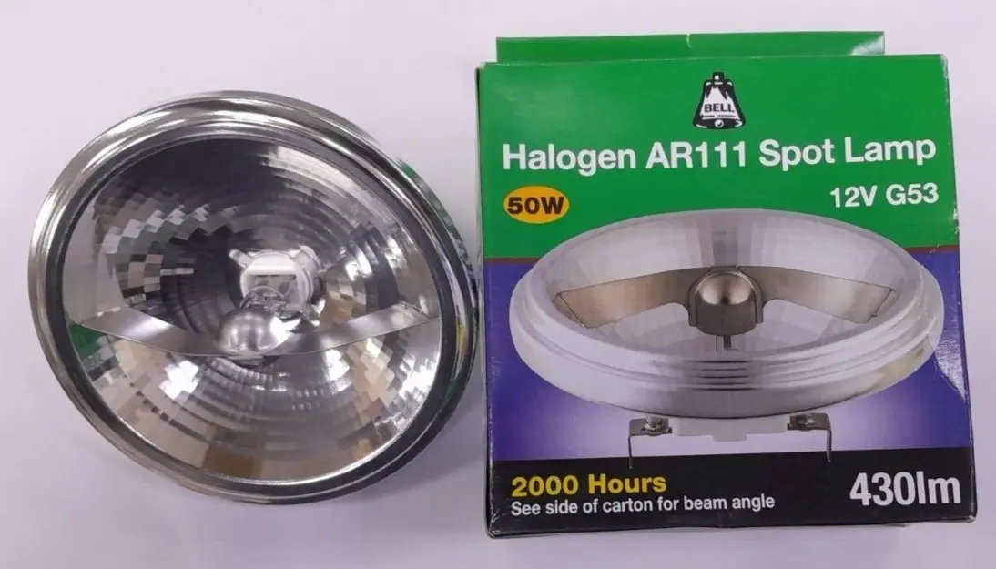 1x 50W AR111 G53 Aluminium Reflector 12V Light Bulbs, 24 Deg Energy Saving Lamps - image 2 | Free standard UK delivery included | Discount Quality Products