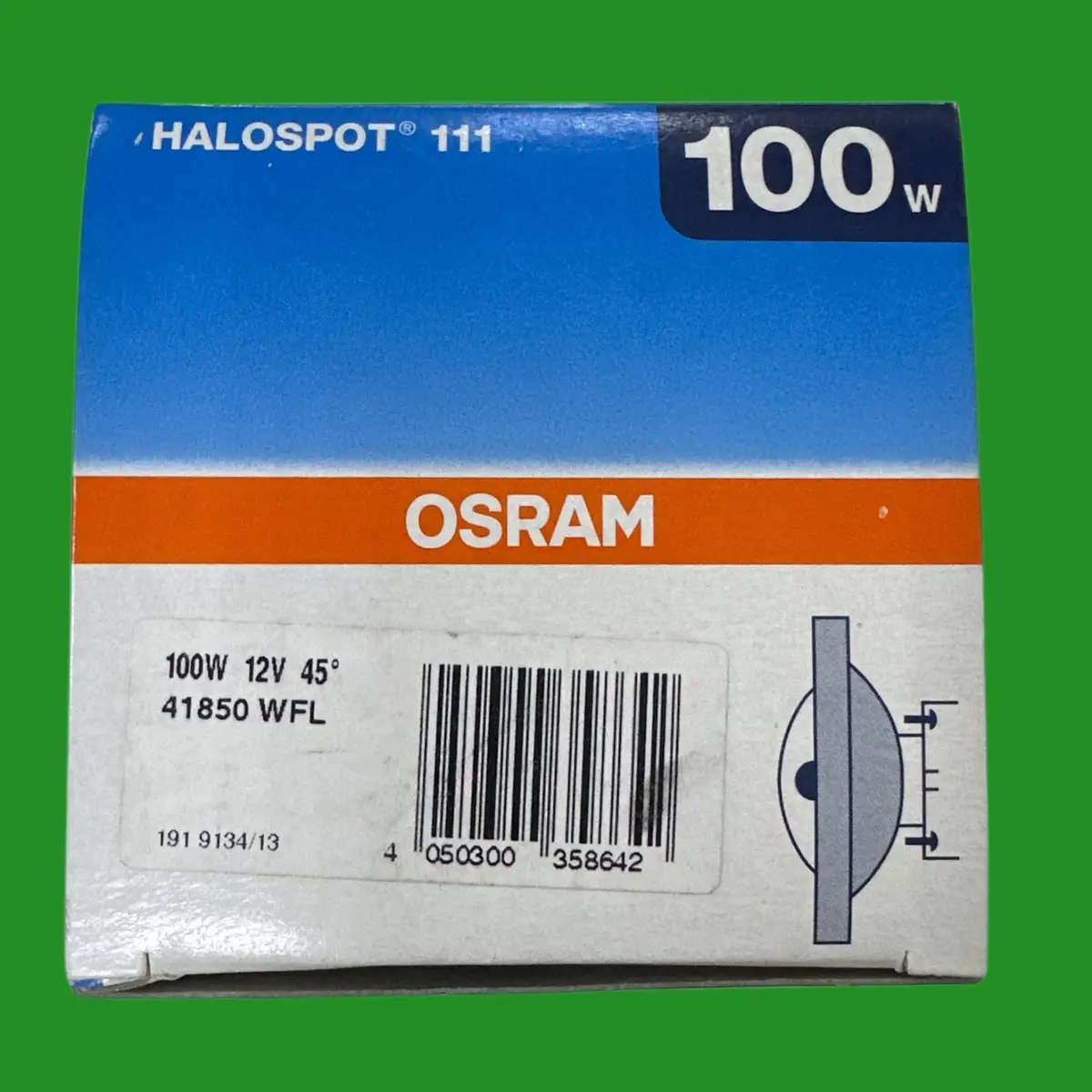 100W OSRAM Halospot AR111 G53 Aluminium Reflector 12V Light Bulb 45° 41850 WFL - image 2 | Free standard UK delivery included | Discount Quality Products