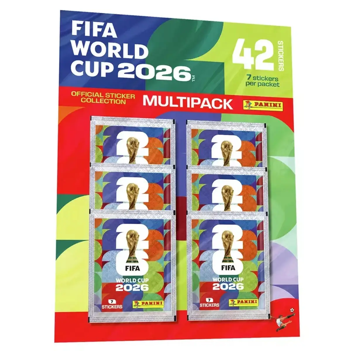 Panini 6 Packets (42 Stickers) Multipack Football Soccer FIFA World Cup 2026