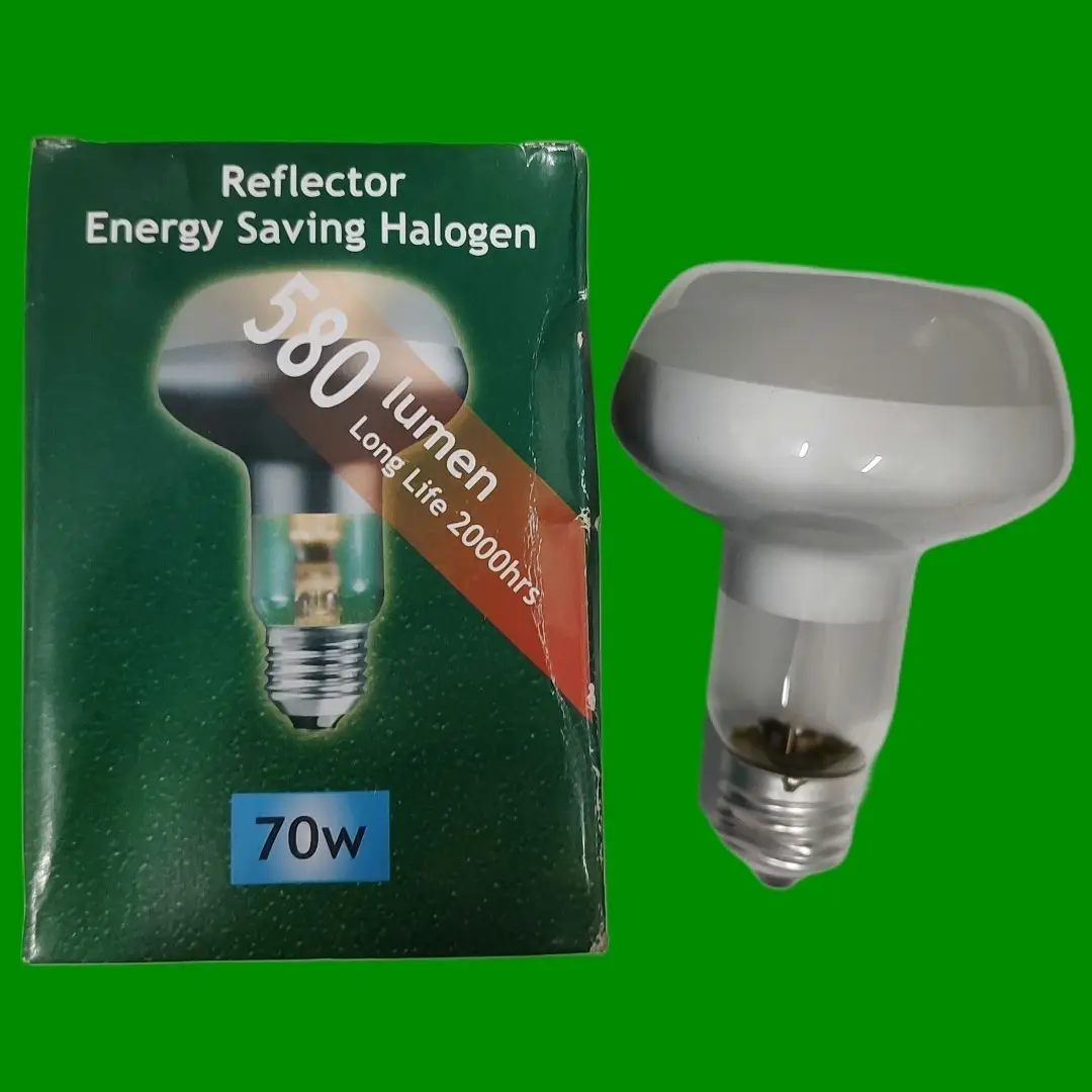 2x 70W (=100W) Crompton Halogen R80 Dimmable Reflector Spot Light Bulb ES E27