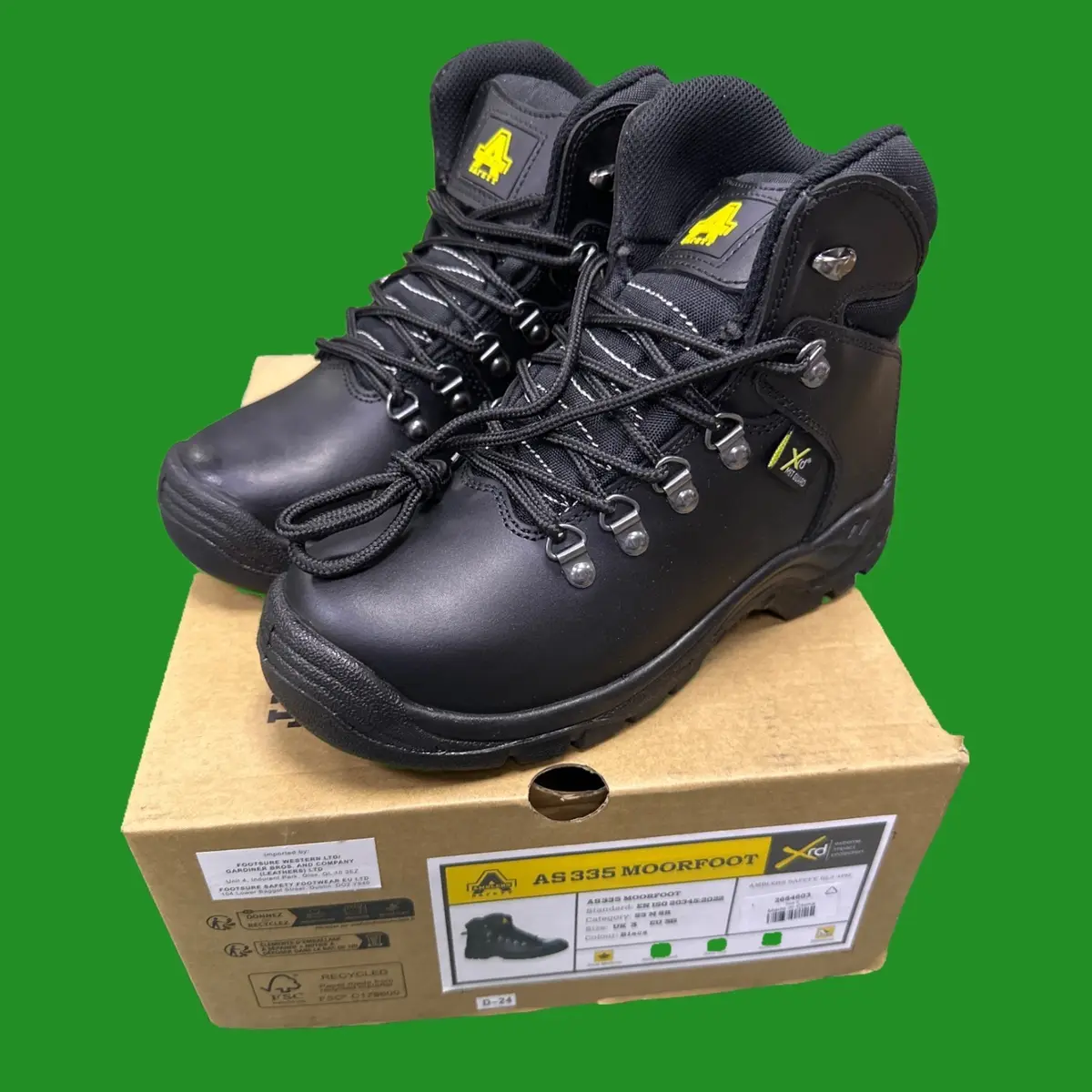Amblers S3 SRC Black Steel Toe Cap Safety Work Shoe Boots UK 3 AS 335 Moorfoot - image 2 | Free standard UK delivery included | Discount Quality Products