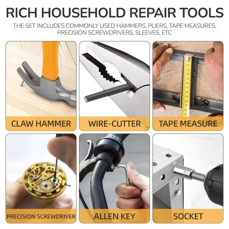 DIY Hi-Spec 133pc 8V Cordless Tool Kit USB Screwdriver Hammer Wrench Home Garage - image 6 | Free standard UK delivery included | Discount Quality Products