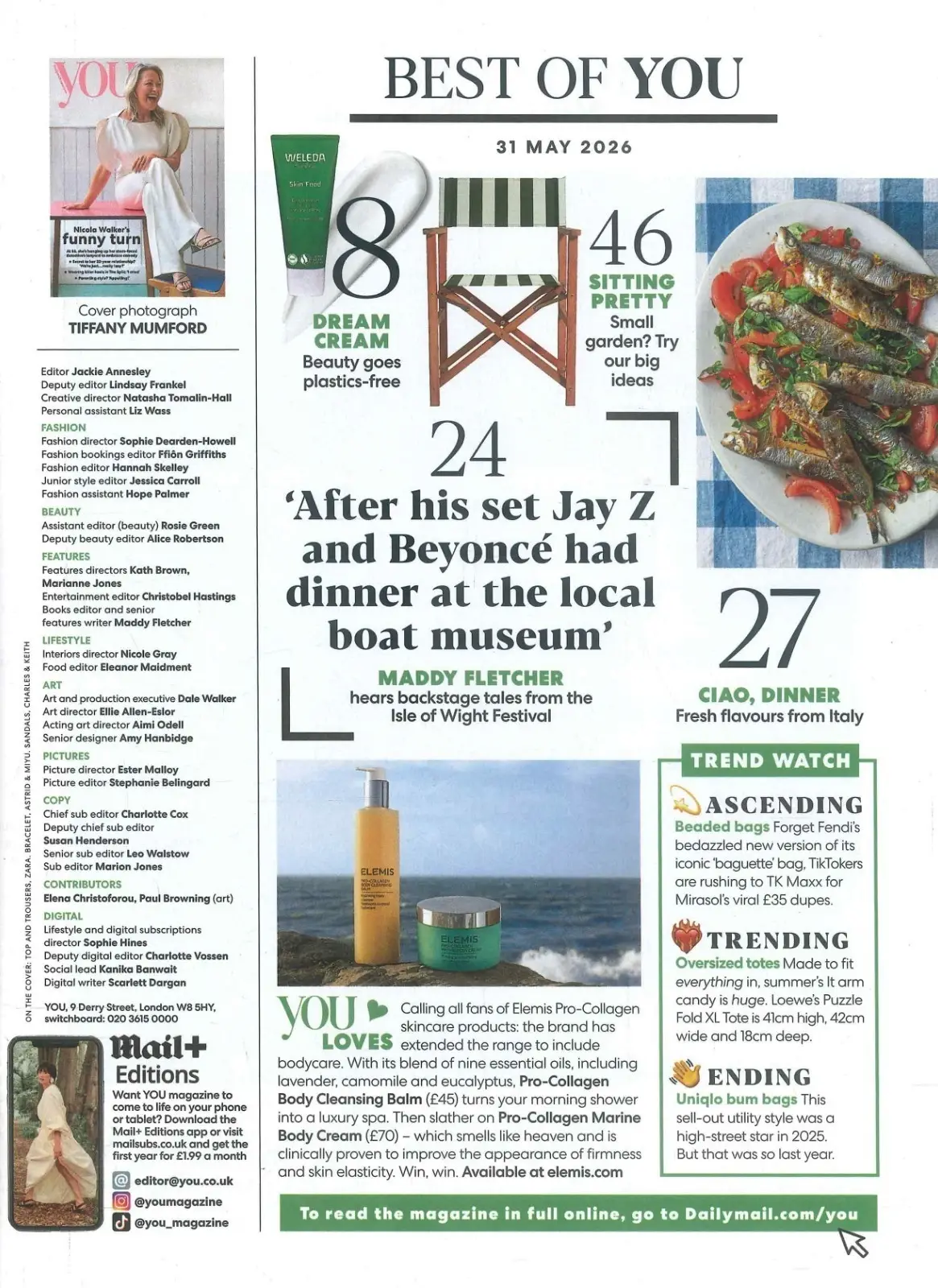 You Magazine: Nicola Walker, John Giddings, Hugh Fearnley, Fashion, 31.5.26 - image 3 | Free standard UK delivery included | Discount Quality Products